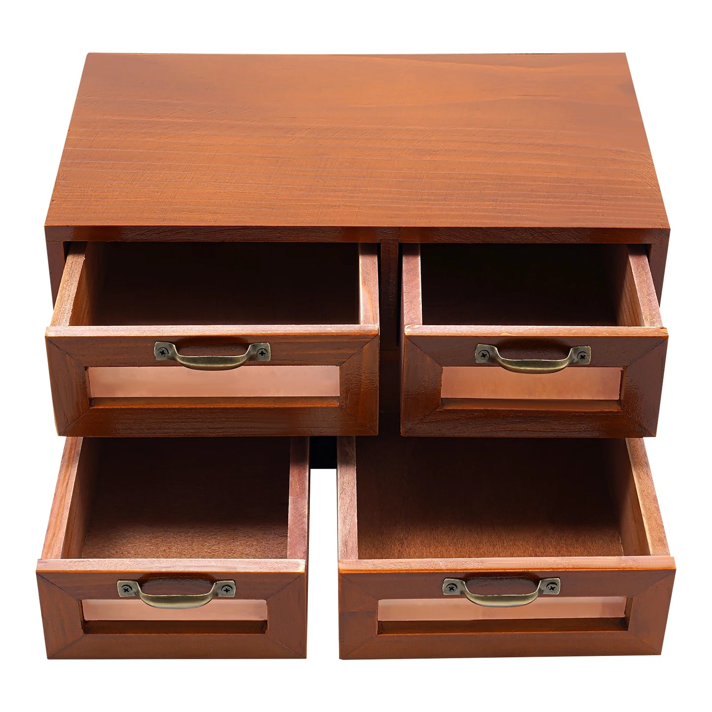 Lightweight Wooden Desktop Storage Cabinet Desk Organizer with Drawers Smooth Edge Environmentally Friendly Stable Construction