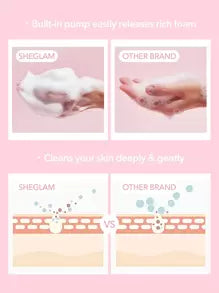 SHEGLAM Radiant By Nature Combo Skin Face Cleanser 100Ml Hydrating Gentle Daily Facial Wash Liquid To Foam Formula Brand Beauty Makeup Face Paint Cosmetic For Women Girls Perfect For Fall Winter Ideal For Y2K Fancy Fashion Suitable For Birthday Christmas