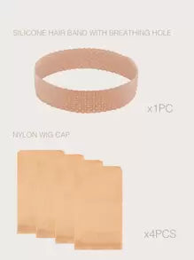 1pc Non-slip Wig Headband & 4pcs Wig Cap