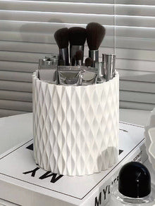 Rotatable Makeup Brush Storage Bucket, 1pc Lipstick Makeup Organizer, Plastic Makeup Tools Holder, Pen Storage Cup Container, Eyebrow Pencil Storage Box, Desk Organizer For Dresser, Bathroom, Office, Vanity & Countertop,Room,Home,Bedroom,Bathroom,House,Pi