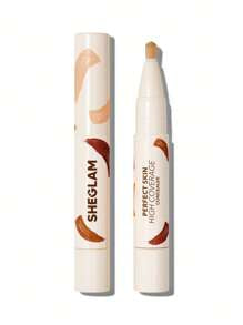 SHEGLAM Perfect Skin High Coverage Concealer-Sand 20 Shades Liquid Concealer Brush Moisturizing Weightless All-Day Hydrate Concealer Makeup Concealer Brand Beauty Makeup Face Paint Cosmetic For Women Girls Perfect For Fall Winter Ideal For Y2K Fancy Fashi