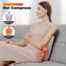 Boriwat Neck And Shoulder Massager With Heat, Massagers For Neck And Back, Shiatsu Massage Pillow With 3D
