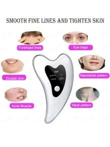 Gua Sha Facial Tools,Remove Puffiness, Anti-Wrinkle,Anti-Aging, Electric Gua Sha Skin Beautifying Scraping Massage Tool, Heated Vibration Facial Massage Device