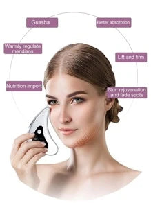 Gua Sha Facial Tools,Remove Puffiness, Anti-Wrinkle,Anti-Aging, Electric Gua Sha Skin Beautifying Scraping Massage Tool, Heated Vibration Facial Massage Device