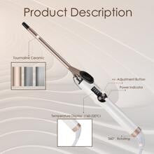 ShenFire Single Barrel 9mm White Hair Curling Iron