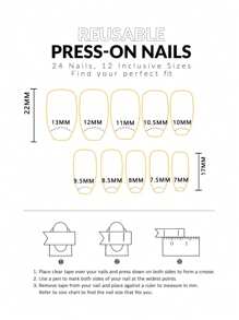 24Pcs Fashion Faux Gemstone Cat Eye Nail Art Set, Suitable For Party, Wedding, Everyday Wear, Includes Gel Polish & Nail File Press On Nails Nail Supplies Nails