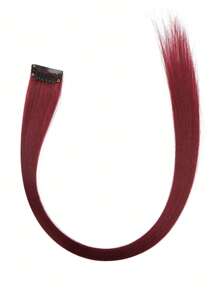 5 PCS Burgundy Colored Clip In Hair Extensions 20 Inch Long Straight Hairpieces Clip In Synthetic, Halloween Cosplay Dress Up Fashion Party Christmas New Year Gift For Women Christmas New Year Carnival Music Festival Use(Burgundy)