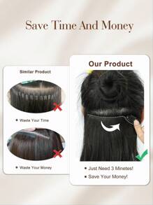 4Pcs  Clip in Hair Extensions Clip in Long Wavy Extensions Thick Long Hairpieces for Women Full Head 20 Inch Dark Brown with Auburn Brown Highlights