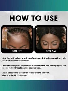 Lace Melting Spray And Holding Spray(120ml), Extreme Hold Melting Spray For Lace Wigs, Glueless, Strong Natural Finishing Hold, Dries Quickly, Wig Melting Spray & Hair Adhesive for Wigs