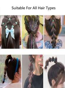 1 Pack Of 1000pcs Damage-Free Hair Ties, Disposable Hair Elastics, Hair Rollers, Heatless Curls, Hair Curler, Hair Products And Accessories For Barber Salon Beauty Back To School, Travel Holiday Essentials, Hair Curlers, Curly Hair Brush, Rollers, Curly H