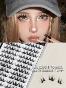 72 Tufts New 0.07mm 8-12mm Contact Lenses Friendly, Easy To Use, Reusable Eyelash Strips Lash Clusters, Eyelash Clusters, Individual Eyelashes, Lashes, Fake Lashes