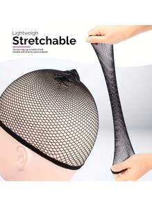 2 Pieces Hair Nets Open Ended Wig Cap Mesh Stocking Caps Weaving Wig Hairnet For Women