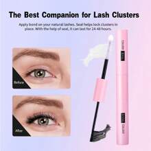 10ml Pink Waterproof Eye Lash Glue, Long-Lasting (48-72 Hours), Fast Drying (15S), Anti-Freezing, Gentle, Non-Irritating, 2-In-1 Self-Adhesive, DIY, Low-Sensitivity, Long-Lasting, Segmental Lash Glue Suitable For Sensitive Eyes. Lash Glue,Eye Lash Glue