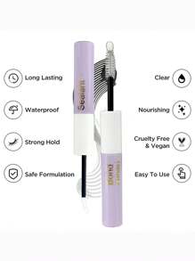 Lash Bond And Seal 6ml, Single Lash Glue And Seal Super Hold DIY Eyelash Extension 2-In-1 Kit, Lasts 48-72 Hours Waterproof Cluster Lash Glue, Suitable For Daily & Party Sensitive Eyes Eyelash Extension Cosmetics Lash Glue, Eyelash Glue