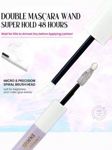 Lash Bond And Seal 6ml, Single Lash Glue And Seal Super Hold DIY Eyelash Extension 2-In-1 Kit, Lasts 48-72 Hours Waterproof Cluster Lash Glue, Suitable For Daily & Party Sensitive Eyes Eyelash Extension Cosmetics Lash Glue, Eyelash Glue