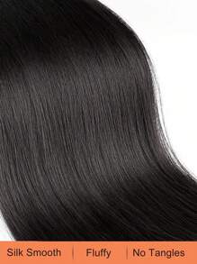 Black Extra Long Straight Hair 5 Clips Hair Extensions Ponytail Extension For Ladies Girls 20~40 Inches Clip In Extensions Hairpieces For Women Suitable For Various Occasions Including Music Festivals, Parties, Cosplay,Holidays And All Seasons