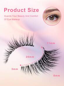 7 Pairs Half Lashes Clear Band 11mm Cat Eye Tail Elongated Lashes 3/4 Corner False Eyelashes Natural Look Strip Lashes,Lashes,Eyelashes,Fake Lashes