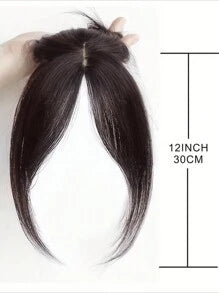 Women's Synthetic Hair Extension 3d Clip In Hairpiece, Heat Resistant Fringe, French Style Middle Part S