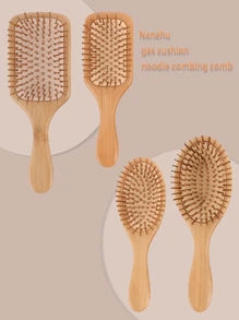 Ecological Bamboo Hair Brush Natural Wood Anti -Static Brush Hair Scalp, Scalp Combed Combat Cushion Modeling Tool Common