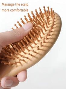 Ecological Bamboo Hair Brush Natural Wood Anti -Static Brush Hair Scalp, Scalp Combed Combat Cushion Modeling Tool Common
