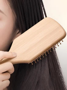 Ecological Bamboo Hair Brush Natural Wood Anti -Static Brush Hair Scalp, Scalp Combed Combat Cushion Modeling Tool Common