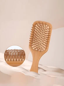Ecological Bamboo Hair Brush Natural Wood Anti -Static Brush Hair Scalp, Scalp Combed Combat Cushion Modeling Tool Common