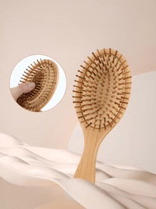 Ecological Bamboo Hair Brush Natural Wood Anti -Static Brush Hair Scalp, Scalp Combed Combat Cushion Modeling Tool Common