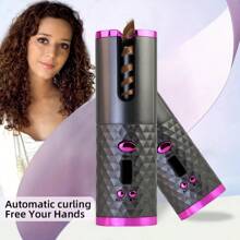 Portable Automatic Hair Curler, Wireless Rechargeable Curling Iron Ideal Hair Curling Iron Wand Curling Iron For Travel, Home And Various Occasions Gift For Women