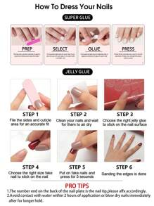 Transform Your Nails With, 24pcs White Almond Presson Nails , Fit Perfectly& Medium Length Design Acrylic Fake Nails, Contain 1pc Jelly Glue And 1pc Nail File, Suitable For Ladies And Girls Daily Work Party Use Nail Supplies
