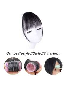 6-Inch Synthetic Hairpin Bangs Brown Invisible Front Bangs Clip Air Bangs Natural Black Wig Girl Bangs