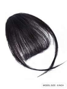 6-Inch Synthetic Hairpin Bangs Brown Invisible Front Bangs Clip Air Bangs Natural Black Wig Girl Bangs
