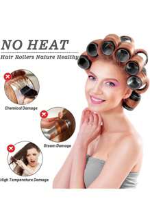 18pcs/Set Large Size Hair Rollers With Clips, Self-Gripping Curler Suitable For Long/Medium/Short Hair And Bangs, DIY Hair Curling Tool (Includes 12pcs Large Roller Tubes + 6pcs Clips), Hair Rollers, Heatless Curls, Hair Curler, Hair Products And Accessor