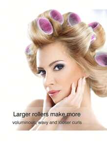 18pcs/Set Large Size Hair Rollers With Clips, Self-Gripping Curler Suitable For Long/Medium/Short Hair And Bangs, DIY Hair Curling Tool (Includes 12pcs Large Roller Tubes + 6pcs Clips), Hair Rollers, Heatless Curls, Hair Curler, Hair Products And Accessor