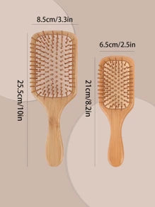 Ecological Bamboo Hair Brush Natural Wood Anti -Static Brush Hair Scalp, Scalp Combed Combat Cushion Modeling Tool Common