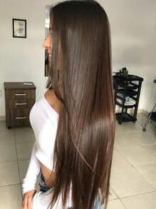 Clip In Hair Extensions, LONAI 6PCS 24" Long Black Brown With Highlight Straight Synthetic Clip On Hairpiece For Women Natural Hair For Daily Use Cosplay Party