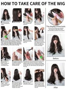 alicegarden Shaped Lace 4*1 ,Anterior Forehead Lace Long  Wavy Wigs Hair, Center Split Wig,Anterior Forehead Pink Lace- 30 Inch Semi Woven Daily Natural, Smooth And Realistic Wig(Excluding Accessories)