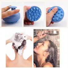 SHEIN X Milania Silicone Shampoo Brush Scalp Massager Comb Body Massage Brush For Shower Salon Hair Washing Tool,Hair Brush,Comb,Hair Tools,Hair Products And Accessories For Barber Salon Beauty Travel Essentials,Back To School,Travel Holiday Essentials,Ha