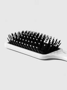 ROMWE Kawaii 1pc Pink Bowknot Designed Hair Cushion Comb, Anti-Static Smooth Massage Paddle Hair Brush For Home Use