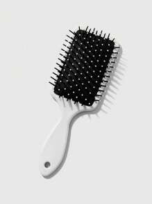 ROMWE Kawaii 1pc Pink Bowknot Designed Hair Cushion Comb, Anti-Static Smooth Massage Paddle Hair Brush For Home Use