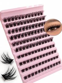 Rikuaild 120pcs Cluster Lashes 8-16mm Wispy Individual Lashes Natural Look Lashes Fluffy Cluster Lash DIY Eyelash Extensionlash Clusters,Eyelash Clusters,Individual Eyelashes,Lashes,Fake Lashes