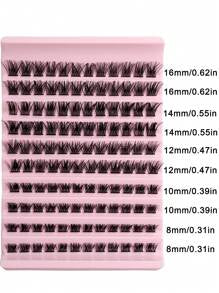 Rikuaild 120pcs Cluster Lashes 8-16mm Wispy Individual Lashes Natural Look Lashes Fluffy Cluster Lash DIY Eyelash Extensionlash Clusters,Eyelash Clusters,Individual Eyelashes,Lashes,Fake Lashes