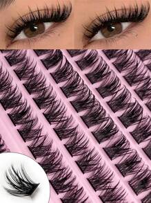 Rikuaild 120pcs Cluster Lashes 8-16mm Wispy Individual Lashes Natural Look Lashes Fluffy Cluster Lash DIY Eyelash Extensionlash Clusters,Eyelash Clusters,Individual Eyelashes,Lashes,Fake Lashes