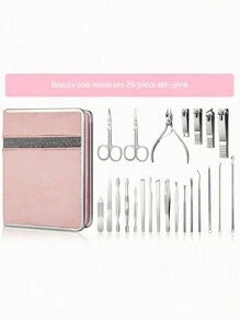 Nail Clipper Kit Manicure Set Stainless Steel Professional Pedicure Kit For Nail Care Tools Fingernails & Toenails With Portable Suitable For Home, Workplace, Outdoor Travel