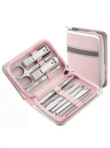Nail Clipper Kit Manicure Set Stainless Steel Professional Pedicure Kit For Nail Care Tools Fingernails & Toenails With Portable Suitable For Home, Workplace, Outdoor Travel