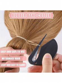 6packs Hair Loop Tool Set With 2Pcs French Braid Tool Loop, Leather Sheath Cutter, Teasing Hair Brush Rat Tail Comb Edge Brush For Edge & Back Brushing, Combing, Slicking Hair For Women For Hair Styling,Hair Brush,Comb,Hair Tools,Hair Products And Accesso