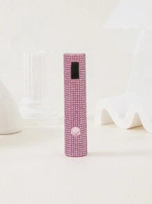 One USB Rechargeable Handheld Nail Lamp With Diamond Inlay And LED LCD Display Screen, Easy To Control Curing Time; Handheld Straight Design, Mini Portable Curing Lamp, Wearing Nail Curing Machine UV Therapy Machine, Hexagonal Diamond Model, Straight Nail