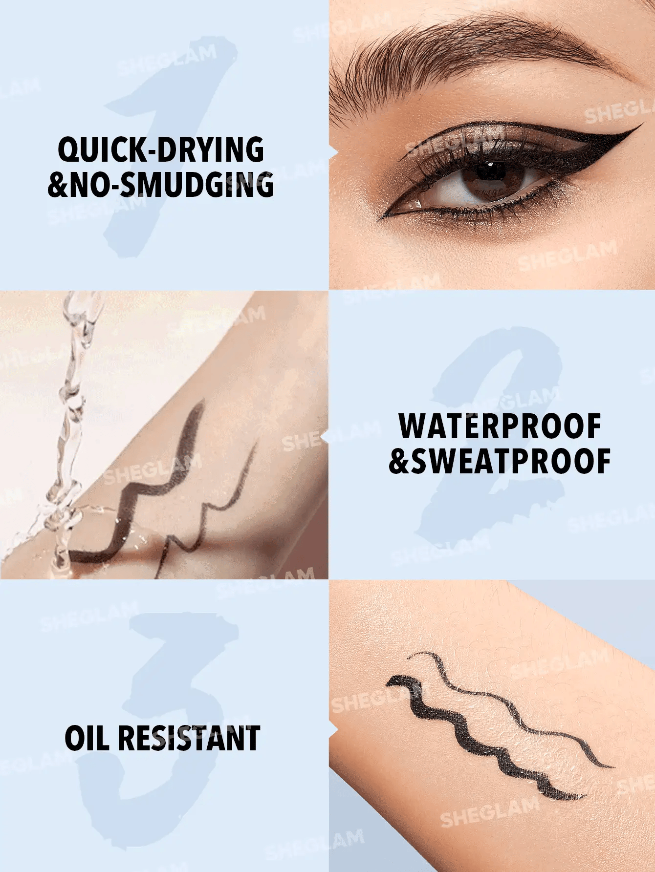 SHEGLAM Think Sharp Eyeliner Black Long-Lasting Smooth Ultra-Thin Chopper Head Pen Beginner Eyeliner Quick Drying Non-Smudging Ultra-Fine Water And Oil-Proof Blendable Smooth Eye Make Up Henna Brand Beauty Makeup Face Paint Cosmetic For Women Girls Perfec
