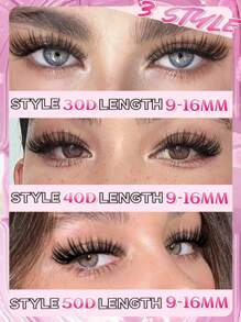 640PCS Individual Lash Clusters Large Capicity 30D+40D+50D D Curl 9-16mm Mixed DIY Lash Clusters Natural Look&Extra Thick&Wispy&Mega Volume Reusable DIY Eyelash Extension Kit With Makeup Tool Tweezers&Brushes For Beginner Use At Home Or On-The-Go For Dail
