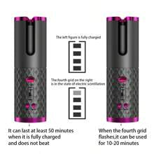 Portable Automatic Hair Curler, Wireless Rechargeable Curling Iron Ideal Hair Curling Iron Wand Curling Iron For Travel, Home And Various Occasions Gift For Women