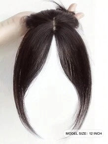 Women's Synthetic Hair Extension 3d Clip In Hairpiece, Heat Resistant Fringe, French Style Middle Part S